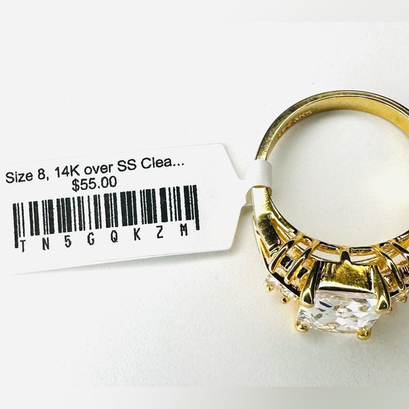 NEW!! Size 8 14k Gold over Sterling Silver Ring - Picture 3 of 5